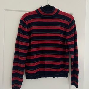 Pendleton 100% merino wool cropped striped sweater
